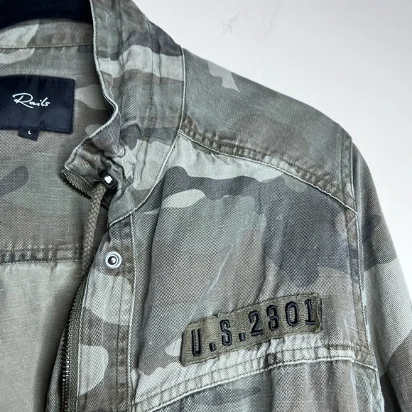 Rails Camouflage Tennessee Jacket stars Utility Military Large - Picture 9 of 15